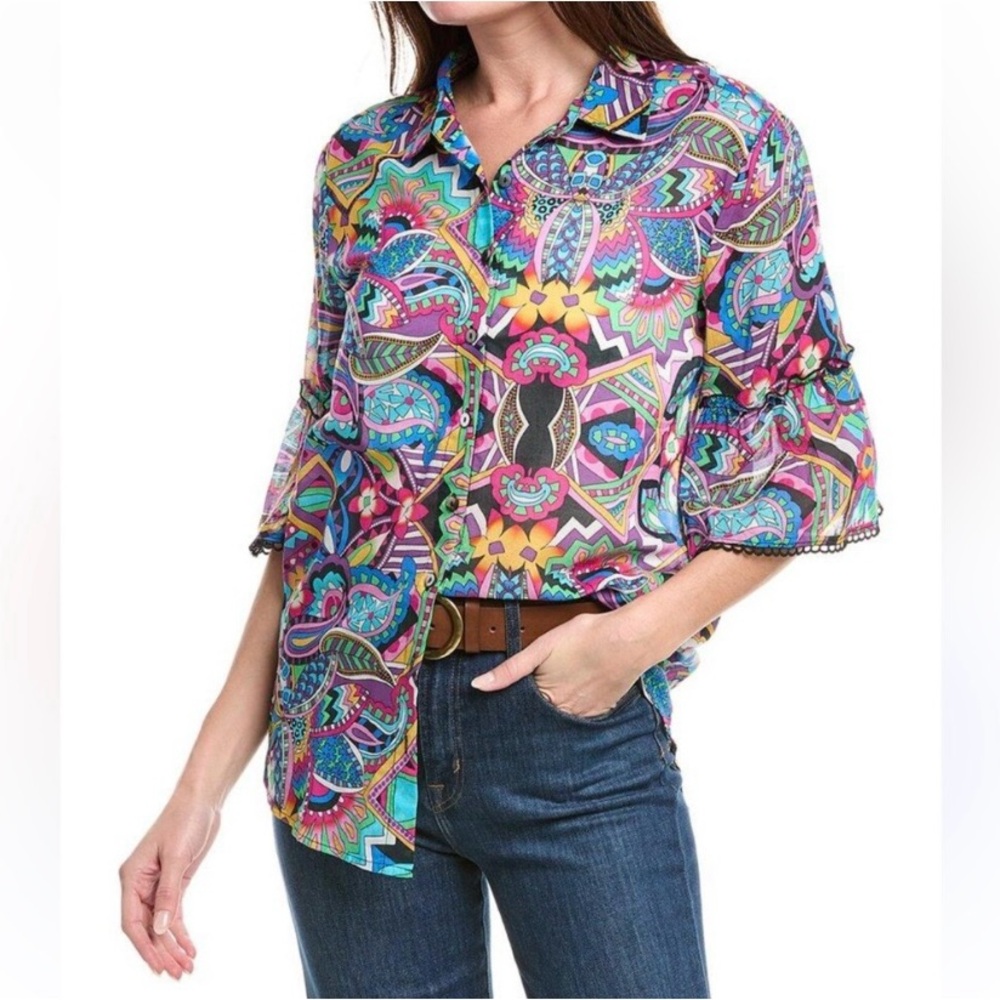 Johnny Was Demarne Ruffle Sleeve Tunic
